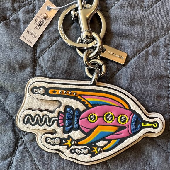 NWT Coach Rocket Bag Charm - Picture 2 of 2